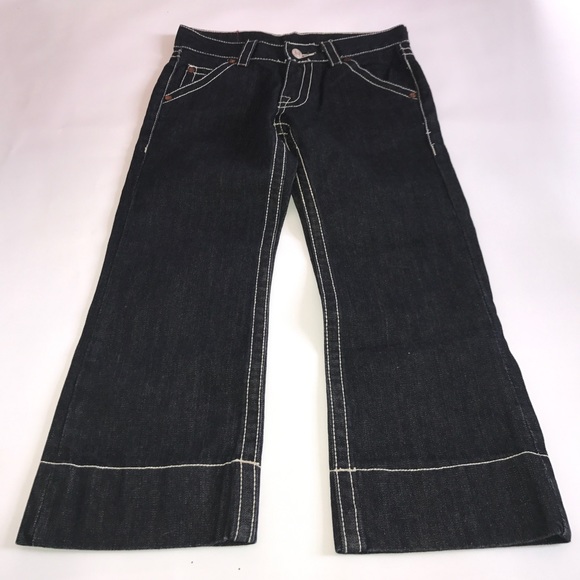 True‎ Religion Women's Capri Dark Wash 27 x 22 0258 - Picture 3 of 5